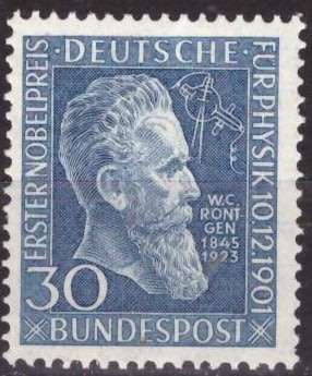 GERMANY  1951 The 50th Anniversary of Wilhelm Rntgen`s Nobel Prize in Physics MLH SET CV R1710