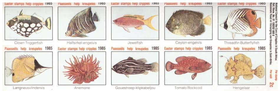 RSA 1985 EASTER STAMPS IN FULL SHEET