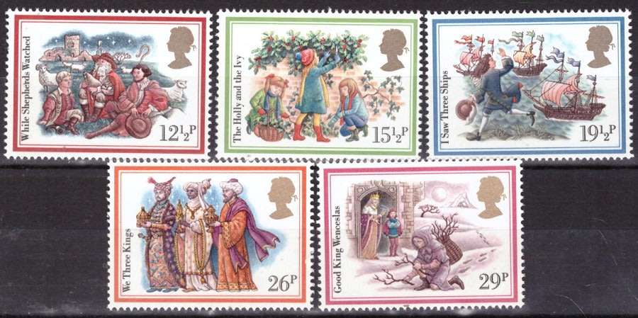 GB 1982 Christmas Stamps UMM SET CV R54 SG1202-1206