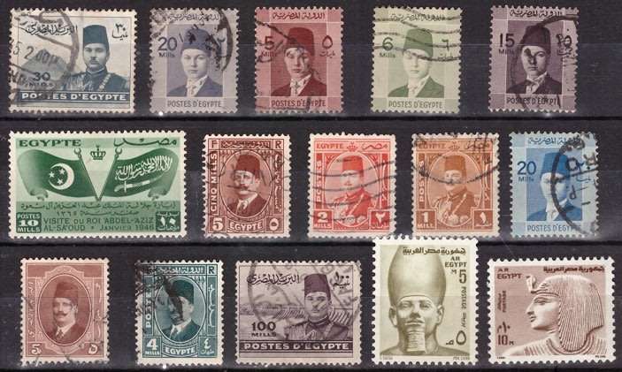 EGYPT SELECTION BID PER STAMP TO TAKE ALL CARD EXCLUDED.
