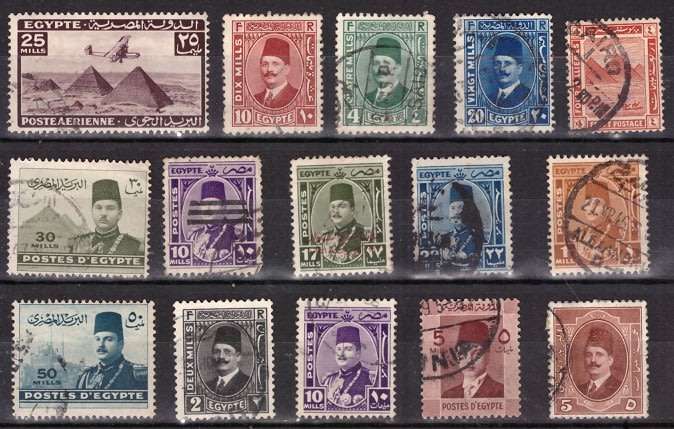 EGYPT SELECTION BID PER STAMP TO TAKE ALL CARD EXCLUDED.