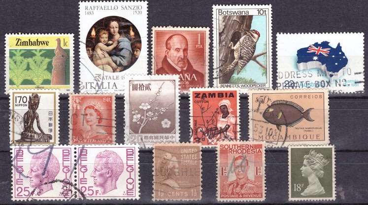 UNCHECKED WORLD SELECTION BID PER STAMP TO TAKE ALL CARD EXCLUDED