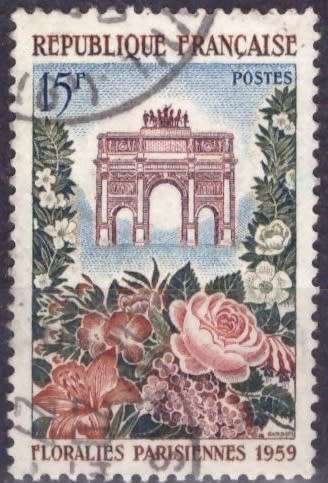 FRANCE 1959 Paris Flower Festival UNH CV R4