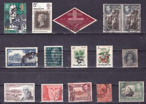 UNCHECKED WORLD SELECTION BID PER STAMP TO TAKE ALL CARD EXCLUDED