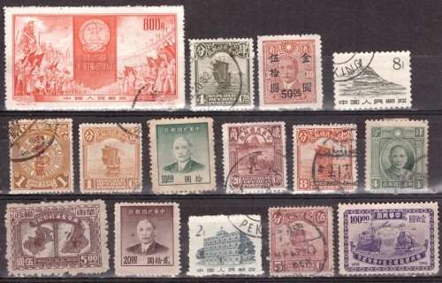 UNCHECKED CHINA SELECTION BID PER STAMP TO TAKE ALL CARD EXCLUDED