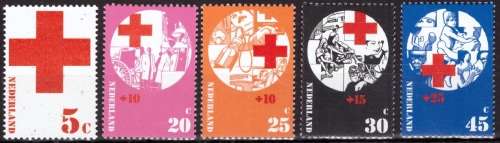 NETHERLANDS 1972 Red Cross UMM SET CV R87 SG1156-60