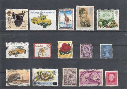 UNCHECKED WORLD SELECTION BID PER STAMP TO TAKE ALL CARD EXCLUDED