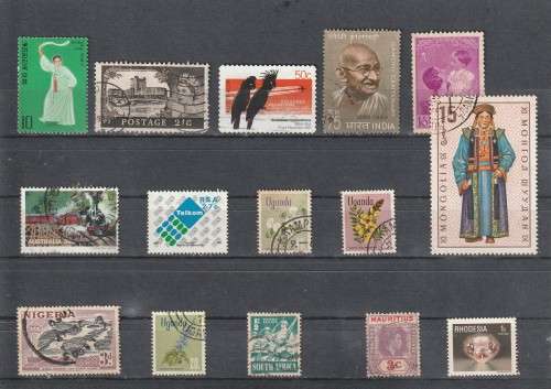 UNCHECKED WORLD SELECTION BID PER STAMP TO TAKE ALL CARD EXCLUDED