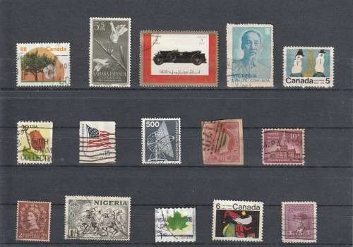 UNCHECKED WORLD SELECTION BID PER STAMP TO TAKE ALL CARD EXCLUDED