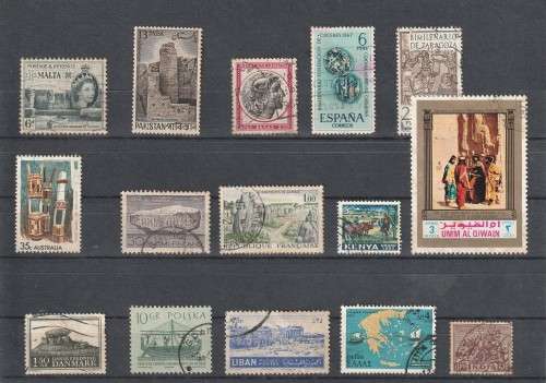 UNCHECKED WORLD SELECTION BID PER STAMP TO TAKE ALL CARD EXCLUDED