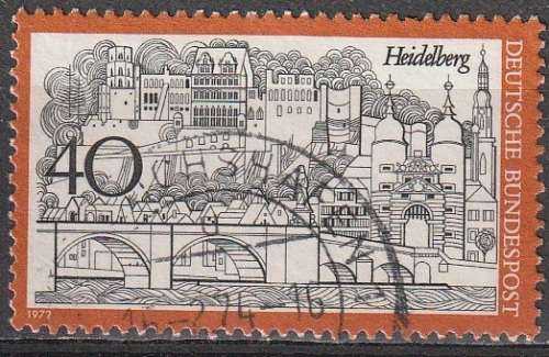 GERMANY 1972 Helgoland and Heidelberg ULH CV R8.80 SG 1642