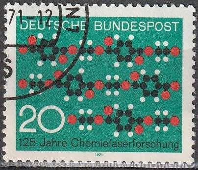 GERMANY 1971 The 125th Anniversary of the Invention of Synthetic Textile Fiber ULH CV R8.80 SG 1573