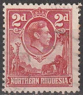 NORTHERN RHODESIA 1938 King George VI ULH SACC 32