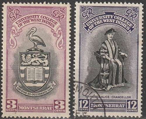 MONSERAT 1951 University College of the West Indies MM/ULH CV R31.90 SG 121/2