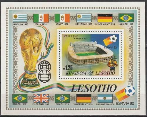 LESOTHO 1982 Football World Cup - Spain MM CV R27.50 SG 531