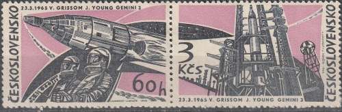 CZECHOSLOVAKIA 1965 Space Achievements ULH CV R42.90 SG 1480/1482