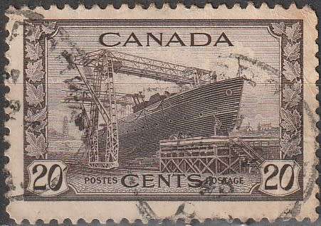 CANADA 1942 -1943 King George VI ULH CV R9.90 SG 386