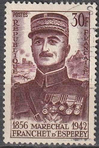 FRANCE 1956 The 100th Anniversary of the Birth of Marshal Franchet ULH CV R60.50 SG 1289