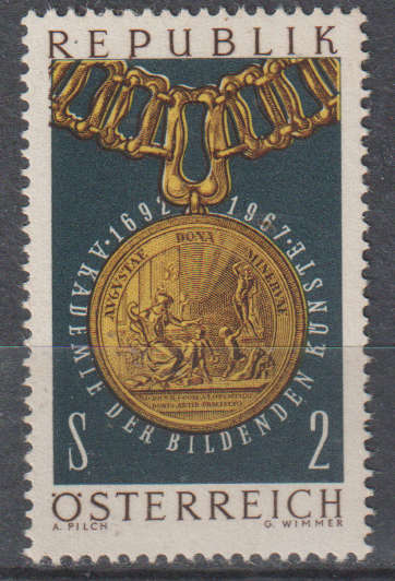AUSTRIA 1967 The 275th Anniversary of the Academy of Visual Arts in Vienna FINE MINT SG 1508