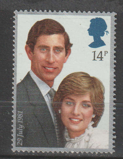 GB 1981 Wedding of Prince Charles and Lady Diana Spencer UMM SG 1160