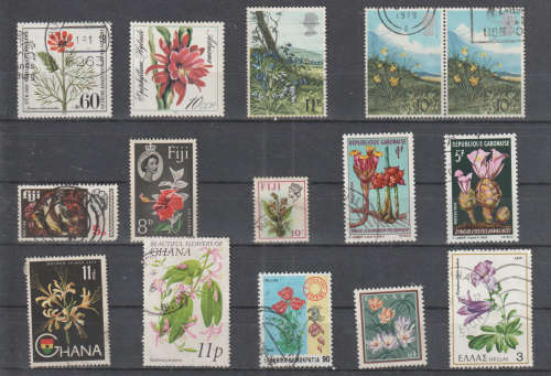 THEMATIC FLOWERS BID PER STAMP TO TAKE ALL CARD EXCLUDED