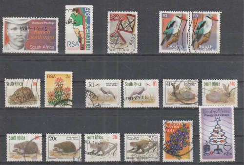 SOUTH AFRICA POSTALLY USED SELECTION BID PER STAMP TO TAKE ALL CARD EXCLUDED