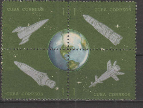 CUBA 1964 Cuban Postal Rocket Experiment ULH SG 1146A-D