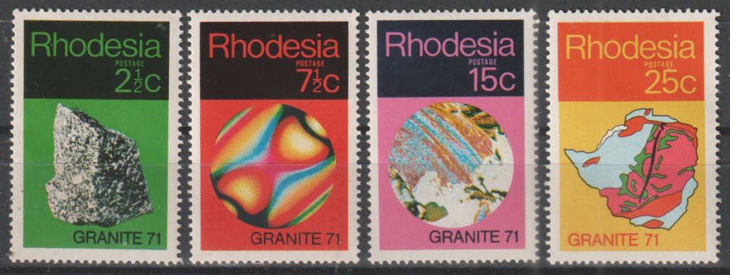 RHODESIA  1971 International Geological Congress UMM SG 465-8