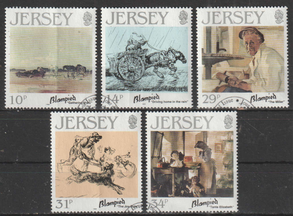 JERSEY  1986 The 100th Anniversary of the Birth of Edmond Blampieds UNH SG 397-401