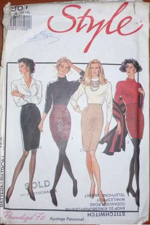 STYLE SEWING PATTERN 1961