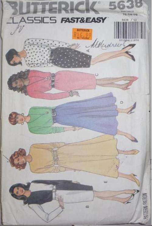 BUTTERICK PATTERN 5638