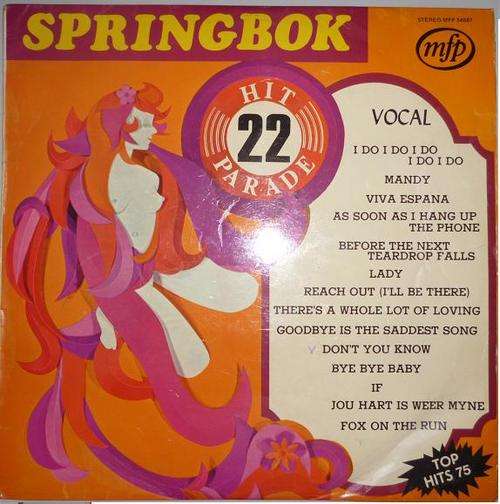 SPRINGBOK HIT PARADE 22 VINYL LP RECORD