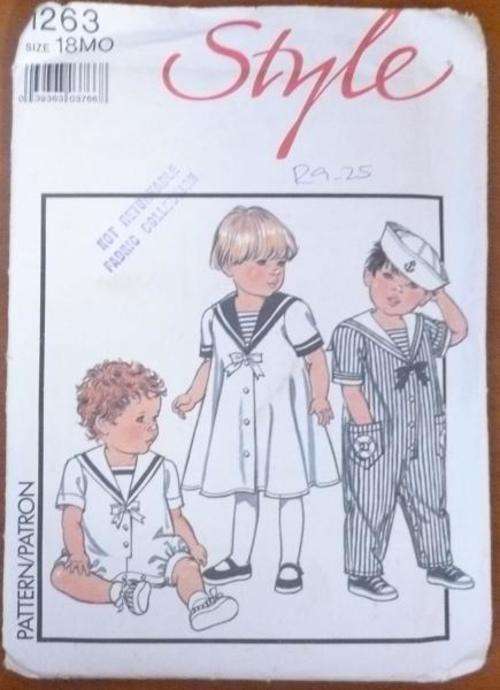 STYLE PATTERN 1263 SIZE 18 MONTHS