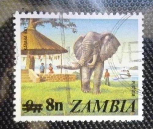 ZAMBIA STAMP SEE SCAN FOR CONDITION OVERPRINT