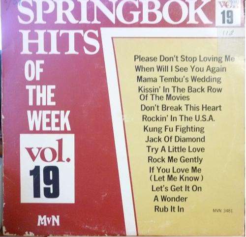 SPRINGBOK HITS OF THE WEEK 19 -- VINYL LP