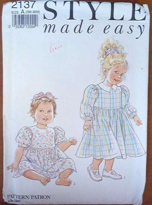 STYLE PATTERN 2137 SIZE 3M-36M