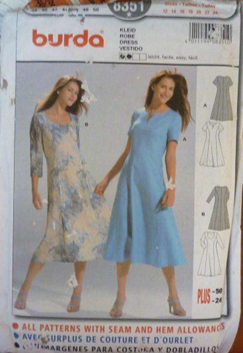 BURDA PATTERN 8351 SIZE 12-24