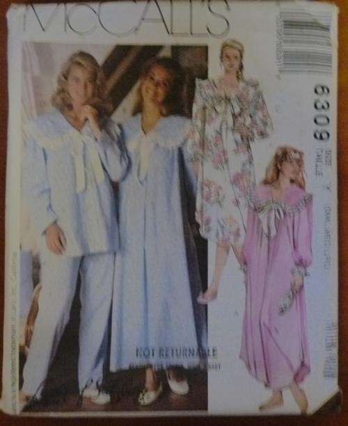 McCALLS PATTERN 6309 SIZE S-L