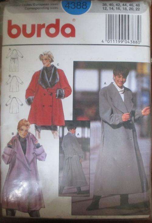 BURDA PATTERN 4388 SIZE 12-22 SEALED
