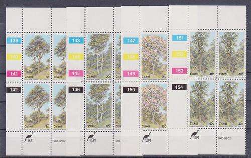 CISKEI CONTROL SET 1983 INDIGENOUS TREES SACC 34-37