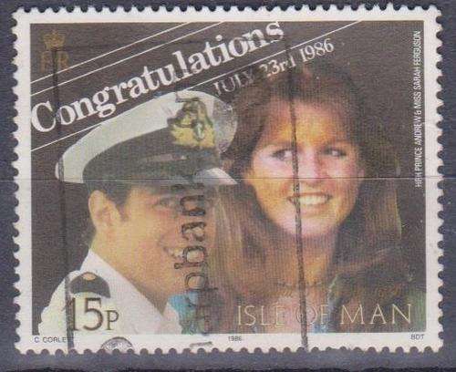 THEMATIC ROYAL FAMILY ISLE OF MAN USED LIGHT FOXING ON BACK