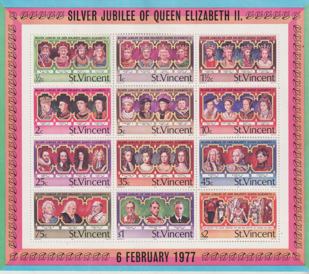 ST VINCENT 1977 The 25th Anniversary of Regency of Queen Elizabeth II UMM SG 514