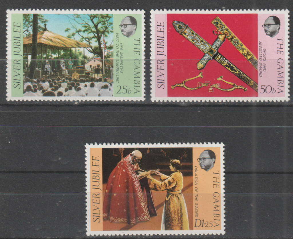 GAMBIA 1977 The 25th Anniversary of Regency of Queen Elizabeth II UMM SG 365-7