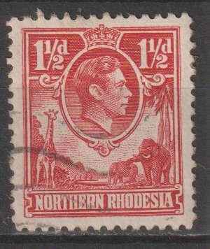 NORTHERN RHODESIA   1938 King George VI  SACC 29