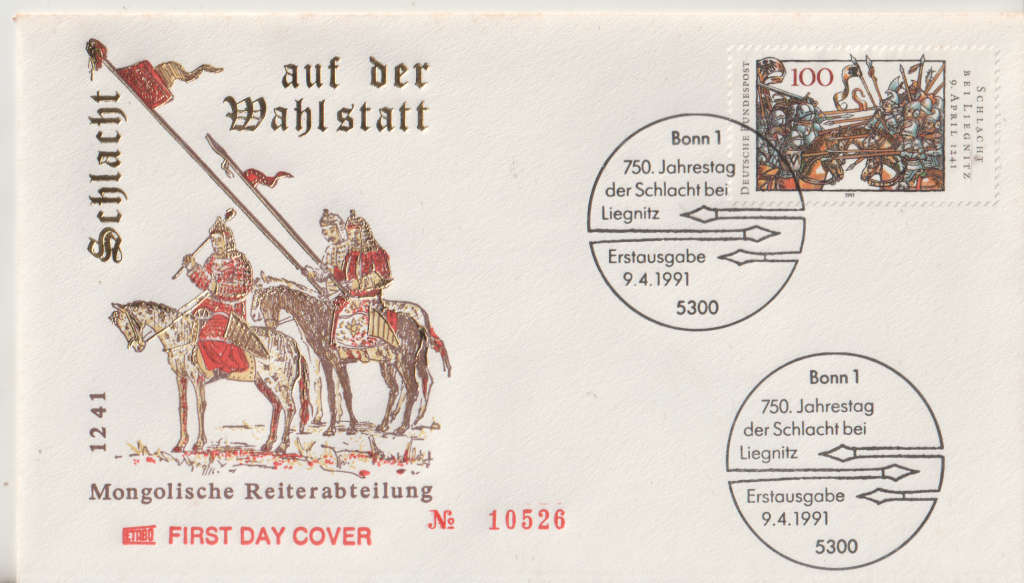 GERMANY 1991 The 750th Anniversary of the Battle of Liegnitz FDC SG 2371