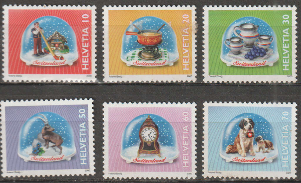 SWITZERLAND 2000 Snow Domes MINT SG CH 1637-83