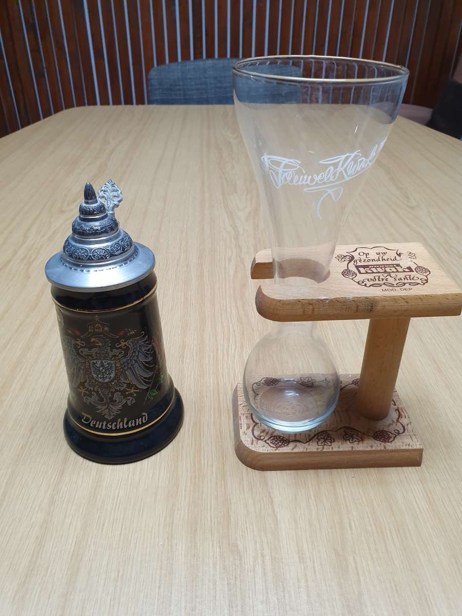 Beer Stein & drinking ball glass