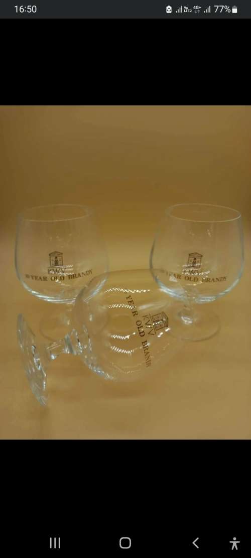 kwv 10 year old brandy glasses