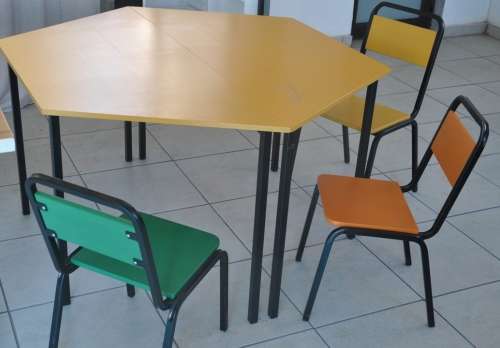 High Quality CHILDREN FURNITURE for Creche (read text!) - here you bid on TRAPEZOIDAL TABLES