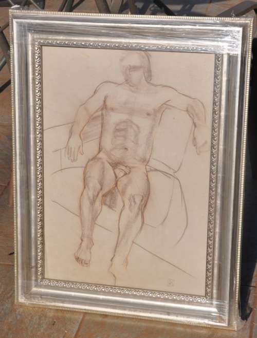 NAKED MAN (3), originally framed